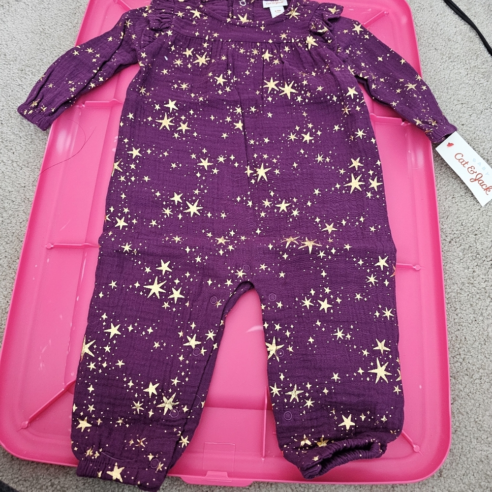 NWT Purple Starry Kids One Piece by Cat & Jack